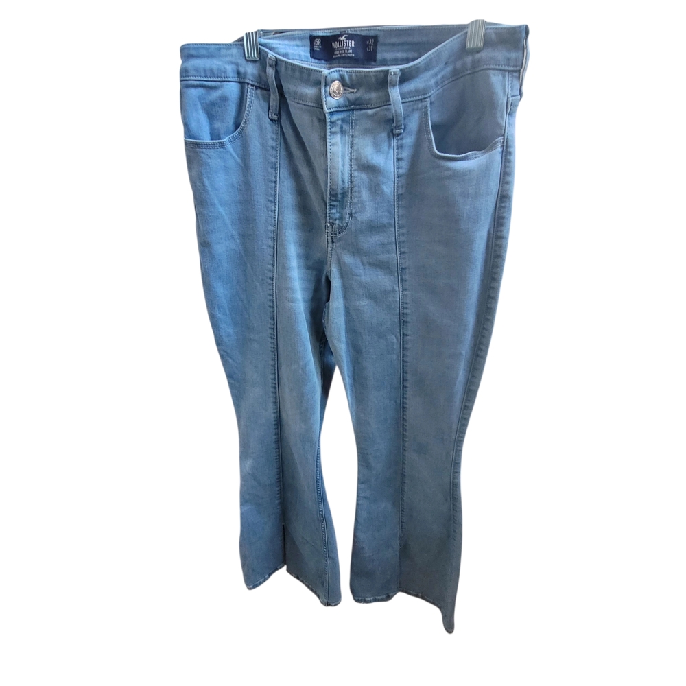 Hollister Soft Stretch High-Rise Flare‎ Jeans in Light Blue